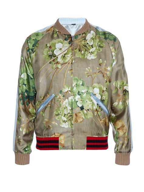 gucci men's silk bomber jacket.